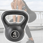 Trade Shop Traesio-manubrio Kettlebell Da 4 Kg Peso Con Maniglia Ginnastica Fitness Ergonomico -