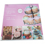 Trade Shop Traesio-alzata Tortiera 24x22 Cm Due Piani Ferro Porta Dolci Muffin Cup Cake Decorazioni -