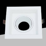 Trade Shop Traesio-porta Faretto Orientabile Da Incasso Bianco Per Lampadine Gu10 Gu5.3 P33-gu10-b1 -