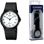 Casio-orologio Casio Vintage Mq-24-7bll Silicone Nero Bianco Classico Uomo Donna -