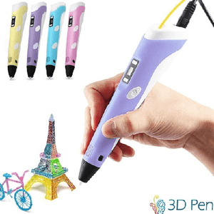 Trade Shop Traesio-penna 3d Per Disegni Tridimensionali Stampa Stereoscopica Con Set Di 3 Filamenti -