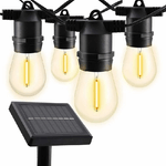 Trade Shop Traesio-catena Luminosa A Led Energia Pannello Solare Con 10 Lampadine Luce Calda 4,5 Mt -