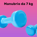 Trade Shop Traesio-manubrio Singolo 7 Kg In Vinile Allenamento Esercizi Casa Palestra Workout Fit -