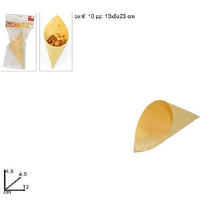 Trade Shop Traesio-set 10 Pezzi Cono Coni Da 13x4.5 Cm Per Buffet Finger Food Ciotola Stuzzichini -