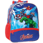 Trade Shop Traesio-zainetto Scuola Avengers 33 Cm Zaino Asilo Elementari Bambini Marvel Blu Rosso -