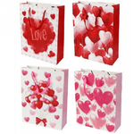 Trade Shop Traesio-set 6 Buste Regalo Per San Valentino Cuori 25.5x33x10 Cm 71092 Modelli Assortiti -