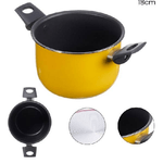 Trade Shop Traesio-pentola Con Manici Antiaderente Accessori Per Cucinare Cm 18 Colori Assortiti -