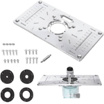 Trade Shop Traesio-piano Di Fresatura Router Piastra Per Fresatrice Verticale Con 4 Anelli Viti -