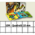 Trade Shop Traesio-20 Pezzi Quadernoni Quadernone Quadretti 1 Cm 10 Mm 10m Quaderni Quaderno A4 -