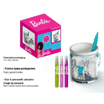 Trade Shop Traesio-tazza Portapenne Da Colorare Barbie Bicchiere Pennarelli Colori Idea Regalo -