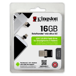 Kingston-kingston Pen Drive 16 Gb Con Attacco Usb 3.0/microusb Smartphone Tablet Duo-16gb -