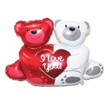 Trade Shop Traesio-set 2 Pezzi Festoni Palloncini Palloncino Happy Bear Orsetti Cuore Orsetto -