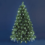 Trade Shop Traesio-mantello Rete 240 Led Per Albero Di Natale Luci Luce Bianco Freddo 2,10 Metri -