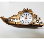 Trade Shop Traesio-orologio Sveglia Tavolo Forma Nave Yacht Analogica Allarme Design Casa Ufficio -