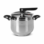 Trade Shop Traesio-pentola A Pressione In Acciaio Inox Capacità 8lt Diametro 22cm Manico Ergonomico -