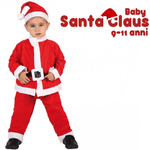 Trade Shop Traesio-vestito Natalizio Per Bambino 9-11 Anni Costume + Cappello Babbo Natale Rosso -