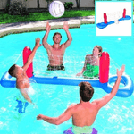 Trade Shop Traesio-rete Pallavolo Gonfiabile Galleggiante Con Pallone 244 X 64 Cm Mare Piscina -