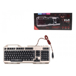 Trade Shop Traesio-marvo Scorpion K611 Tastiera Retroilluminata Gaming Base Di Metallo Con Luci Led -