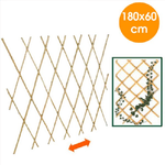 Trade Shop Traesio-traliccio Rete Bambù Bamboo 180 X 60 Cm Estensibile Bamboo Piante Rampicanti -