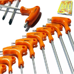 Trade Shop Traesio-set 7 Chiavi Chiavini Torx A T Professionali Manico Modello A T Fai Da Te -