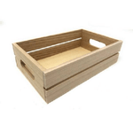 Trade Shop Traesio-set 2 Cassette Rettangolari Legno X Decoupage Cassetta Con Manici Portaoggetti -