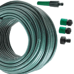 Trade Shop Traesio-tubo Per Irrigazione Da Giardino Lungo 15 Metri Con 4 Accessori Da 1/2" Verde -