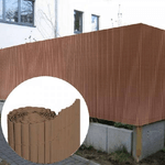 Trade Shop Traesio-recinzione Giardino Frangivista Balcone Canniccio Pvc Marrone Esterno 1,5x3mt -