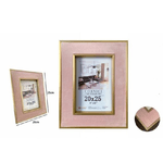 Trade Shop Traesio-cornice Per Foto Portafoto Poster Quadri Tele 20 X 25cm Rosa Con Bordi Oro 70318 -