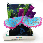 Trade Shop Traesio-piante Con Funghi Colorati Fluorescente 10x10cm  6587 Artificiali Acquario -