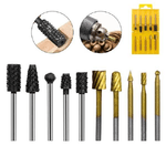 Trade Shop Traesio-set 10 Mini Frese Raspe In Acciaio Per Lavorazione Rifinitura Legno Codolo 3 Mm -