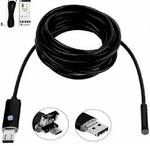 Trade Shop Traesio-telecamera Endoscopica 1.5 Metri Tubo Flessibile Usb 6led Impermeabile Ispezione -