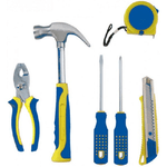 Trade Shop Traesio-set Attrezzi Da Lavoro 6pz Kit Utensili Fai Da Te Con Martello Pinze Cacciavite -