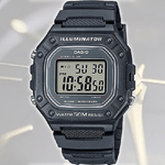 Casio-orologio Polso Casio Classico Unisexw-218h-1advf Cinturino In Gomma Nero Crono -