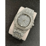 Trade Shop Traesio-orologio Polso Zcc Uomo Donna Quarzo Acciaio Moda Brillantini Silver -