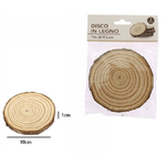 Trade Shop Traesio-disco Di Legno Base Tronco Decorativa Per Ornamento Casa 10 X 1 Cm Rotondo 72109 -