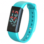 Trade Shop Traesio-smart Band Smartband Bracciale Azzurro Orologio Bluetooth Per Android Ios -