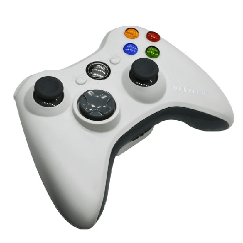 Maxtech-joystick Joypad Controller Bianco Per Xbox 360 Wireless Senza Filo Compatibile -