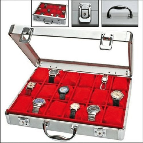 Trade Shop Traesio-safe Valigetta Portaorologi 18 Posti 18 Orologi Valigetta Portaorologi Alluminio -