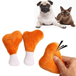 Trade Shop Traesio-gioco Peluche Coscia Di Pollo Morbido Con Suono Stridulo In Tessuto Per Cane Denti -