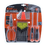 Trade Shop Traesio-set Cacciaviti Di Precisione 17 Accessori Con Pinza Giravite Chiavini Eesagonali -