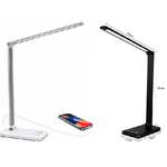 Trade Shop Traesio-lampada Da Tavolo Scrivania Touch Pieghevole 180° Luce 52 Led 5 Colori Ek009a -