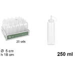 Trade Shop Traesio-set 20pz Bottiglie Dosatore Plastica Beccuccio Per Salse Condimenti 250ml 102771 -