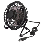 Trade Shop Traesio-mini Ventilatore A Pale Fan Usb In Metallo Con Interruttore Per Pc Notebook Nero -