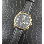 Trade Shop Traesio-orologio Da Polso Zcc Z001 Uomo Dorato Automatico Data Cinturino Pelle Nero Nero -