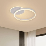 Trade Shop Traesio-plafoniera Led 51 W Cct Da 3000k A 6500k Dimmerabile Cerchi Luce Soffitto Parete -