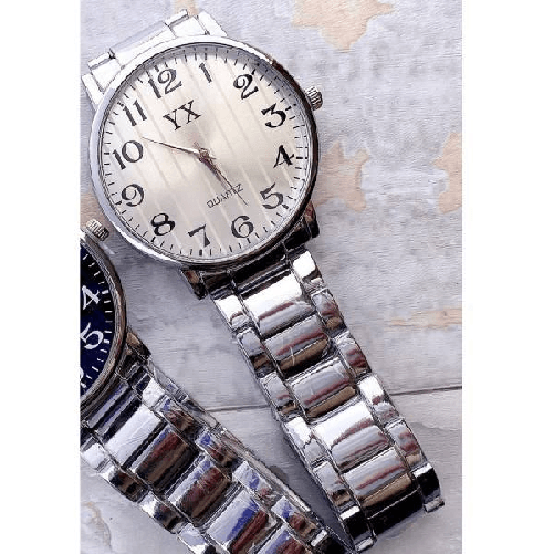 Orologio Da Polso Uomo Yx Analogico Al Quarzo Acciaio Fashion Elegante  Silver