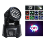 Trade Shop Traesio-led Mini Moving Head Light Luce 18x3w Raggio Rgb La Lampada Party Feste -