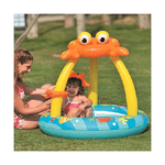 Trade Shop Traesio-piscina Gonfiabile Con Parasole 100x95cm Forma Granchio Per Bambini Da Giardino -