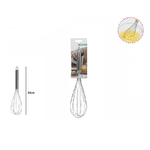 Trade Shop Traesio-frusta 30cm Sbattitore Sbatti Uova Montare Dolce Acciaio Utensile Cucina 66199 -