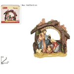 Trade Shop Traesio-presepe Natività In Resina Scenario Sacra Famiglia Decorazioni Natalizie -